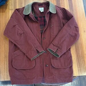 EUC VINTAGE L.L. Bean Maroon Field Jacket Barn coat women’s sz 1x